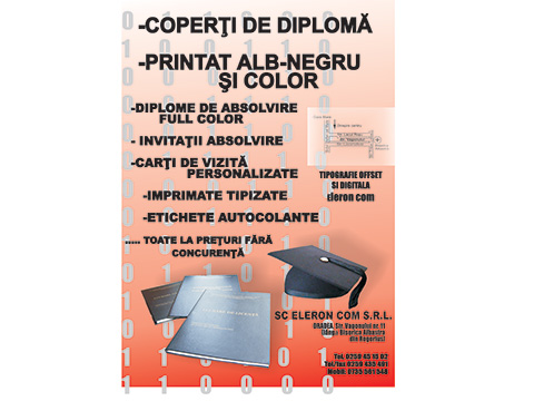 Afiș tipărit la Eleron