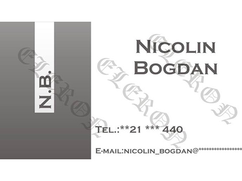 Carte de vizită tipărită la Eleron