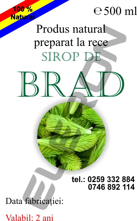 Etichetă sirop de brad