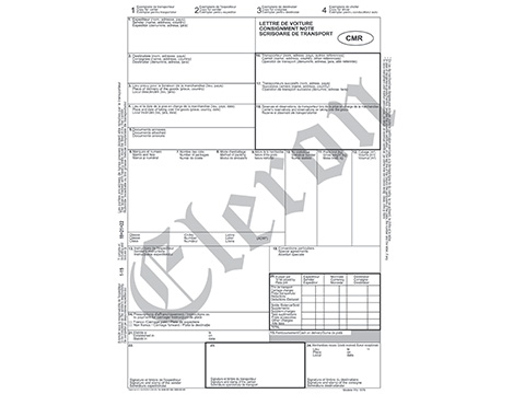 Formular CMR — scrisoare de transport