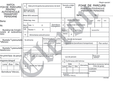 Foaie de parcurs persoane
